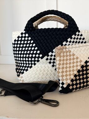 Naghedi St Barts Tote small with Removable Pouch and strap